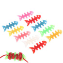 10 X Fish Bone Shape Earphone Headphone Cord Wrap USB Cable Winder OrganizerME