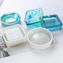 Transparent Silicone Round Square Ashtray Mould Mould Square Diy Epoxy Jewe C9K1