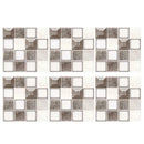 6pcs Waterproof Tiles Mosaic Wall Stickers Kitchen Adhesive Decor (MSC033) A