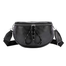 Soft Leather Women Crossbody Shoulder Bags Shell Messenger Handbags (Black)