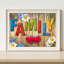 5D DIY Full Round Diamond Painting Family Cross Stitch Art Craft Home Decor A