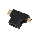 Mini Adapter Micro Hdmi Male To Hdmi Female Triple Adapter Connector 3In1