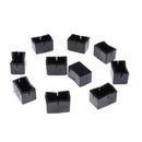 10pcs PVC Rectangle Furniture Leg Covers Caps No-slip Insert Floor Protector