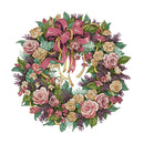 Stamped Cross Stitch Kit Embroidery Kit - Rose Garland Pattern, 14CT, 45x45cm