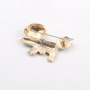 The New Drip Chinese Wind Lion Mascot Textured Cardigan Brooch Brooches Wom P2S4