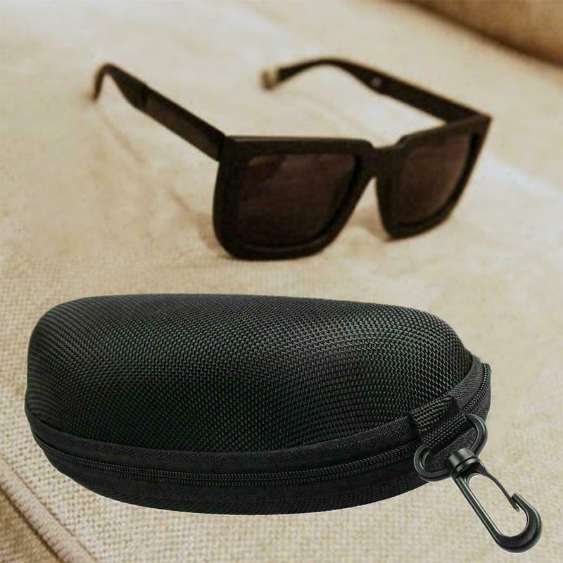 Zipper Hard Eye Glass Case Box Sunglass Protector Travel with Clip Belt I0Q7