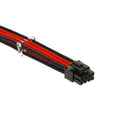 8 pin ATX CPU 30cm Black Red Sleeved Extension Cable with 2 Cable Comb GYG