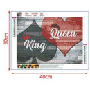 4 Pack King Queen DIY 5D Diamond Painting Kits Full Drill Cross Stitch Decor