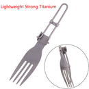Outdoor camping tableware titanium fork folding hiking backpacking dinner forkMO