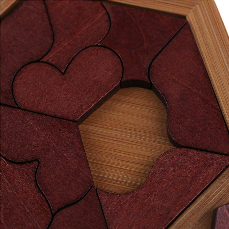 Child Kids Wooden IQ Game Jigsaw Intelligent Tangram Brain Teaser Puzzle Toys ME