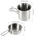 Portable Camping Stove Cooking Pot Outdoor Backpack Fishing Hiking Stainles
