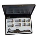 8 Pcs Lashes & 1 Tweezer Mixed Styles Dual Magnetic False Eyelashes Thick L