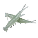 50Pcs 0.6g Luminous Shrimp Fishing Lures Soft PVC Green Shrimp Artificial B BX