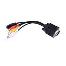 PC VGA SVGA to 3 RCA Composite Video Audio S-Video TV AV Adapter Converter Cable