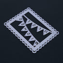 1pc Metal Wish Flags Square Dies Stencil Craft Embossing Cut Die For DIY