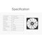 XF-12025-SD-W PWM PC Case Fan Black Frame White Blade Computer Chassis Fan
