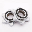 2x Dumbbell Bar Spin Lock Bar Nut Screw-on Collar Clamp Strength Training 2,5cm