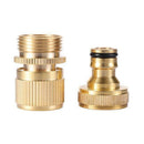 3Sets Garden Hose Quick Connector 3/4 Inch Ght Brass Easy Connect Fitting-Q
