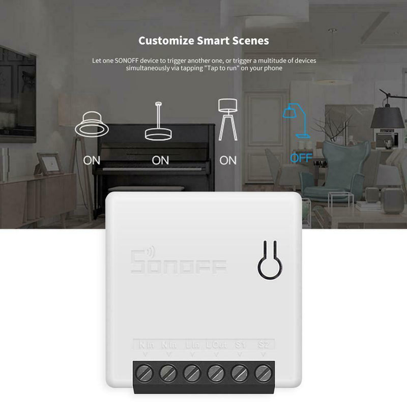 Sonoff MINI WiFi DIY Smart Switch Remote Dual Way Control for Amazon Alexa