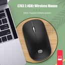 E703 Wireless Mouse Metal Scroll Wheel 2.4GHz USB Receiver Computer Mice