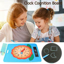 Kids Montessori Cognitive Clock Time Board Teaching Aids Erasable Toys