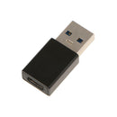 Type-C Female to Type A USB3.0 Male F/M Converter Connector Adapter Black