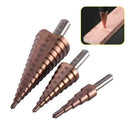 3Pcs Hss Co M35 hree Corners Handle 4-12 / 4-20 / 4-32Mm Straight Groove Br