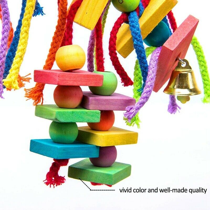 Bird Knots Block Chewing Toys-Parrot Toys Bird Toys (For Large Birds Macaw
