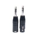 3 Pin XLR Female To 6.35mm TRS Male Stereo Plug-In Audio Adapter