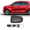Black Red 4 Buttons Remote Key Chain Cover Case Fob Parts For Hyundai Azer EER