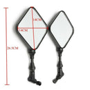2Pcs Motorcycle Rear View Mirror Black For Suzuki Dr 200 250 Dr350 Drz 400  Q1P4