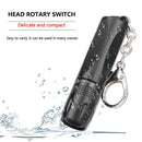 Outdoor Climbing LED Aluminum Alloy Head Rotary Switch Keychain Flashlight