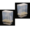 2 Pcs Integrated Automatic Bird Feeder Seed Drinking Water Easy Cleaning, White