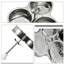 1 x Egg Poacher Egg Cooker Stainless Steel Egg Boiler Non-Stick Kitchen