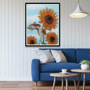 5D DIY Special Shaped Diamond Painting Sunflower Embroidery Bedroom Kits Decor