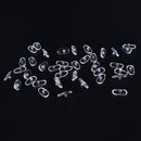 50 Pairs Screw-On Oval Silicone Nose Pads for Glasses Eyeglas Bj