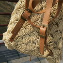 Women bag Backpack Fashion Hollow Out Woven Drawstring Summer Beach Backpac
