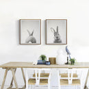2Pcs Art Oil Painting Print Canvas Picture Rabbit Home Wall Decor 30x40cm