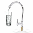 1/2" Kitchen Connect Basin Faucet Gooseneck Single Cold Water Tap Chrome Plated