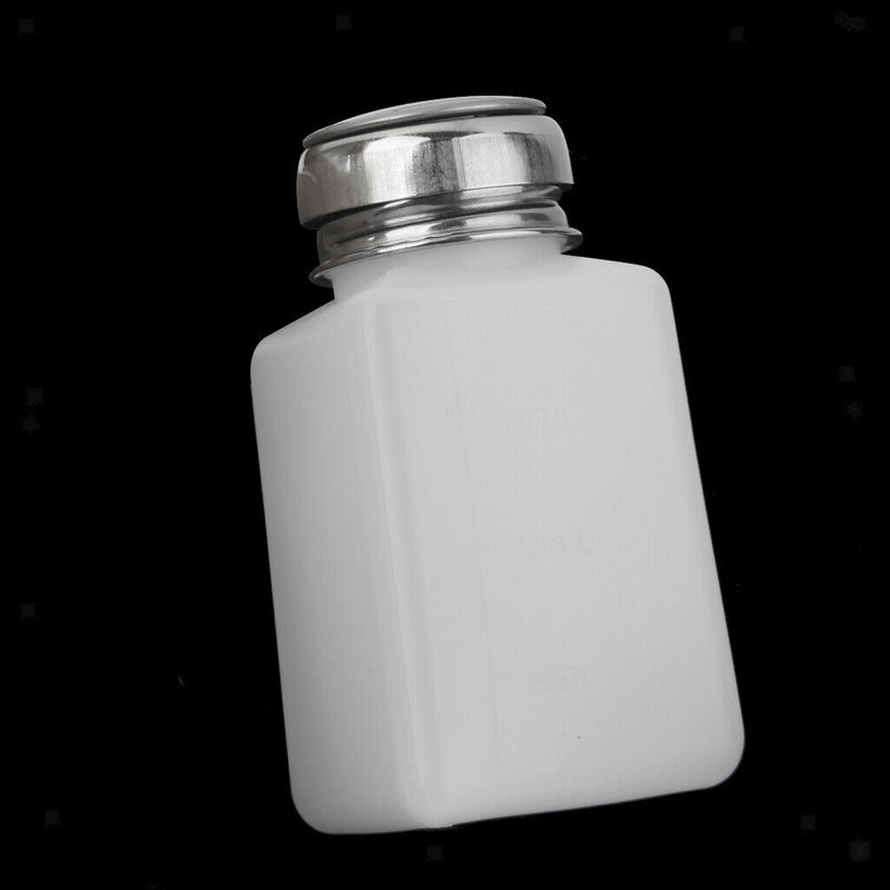 Clear Empty Pump Dispenser Bottle Push Down Nail Polish Remover Alcohol Bottle