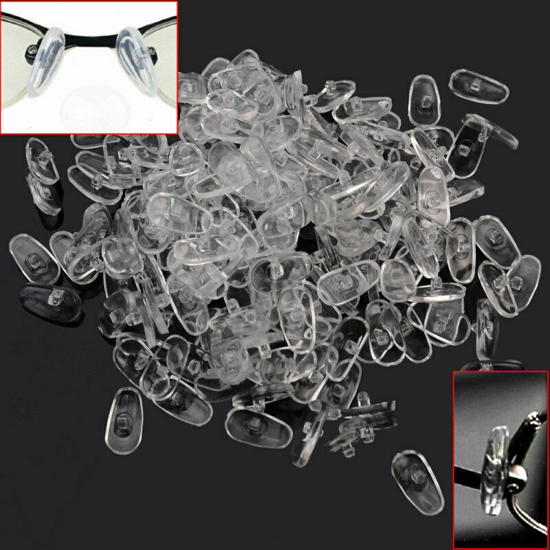 1 Pack 100 Pairs Silicone Nose Pad Holder Eyeglass Glasses Nosepads Accessory