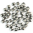 100 x 10mm Pyramid Studs Dark Grey Spots Spikes Rivets Punk Goth Leathe HIF