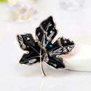 Korean Maple Leaf Pins Brooch Rhinestone Clothes Badge Backpack Accessories
