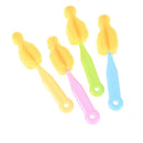 2Pcs Baby Teat Cleaning Feeding Bottle Brushes 360 Degree Rotating Sponge  Z