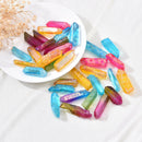Large A Lot Of Titanium Rainbow Aura Lemurian Quartz Crystal Point Healing 100g-