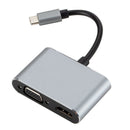 Usb C To Hdmi 4K Vga Adapter Usb 3.1 Type C Usb-C To Vga Hdmi Video Convert