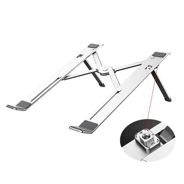 1* Portable Laptop Stand Aluminum Foldable Holder 4 Levels Height Stand Cooling