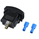 12V 24V Car Auto Boat Accessory LED Dual USB Charger - Outlet green