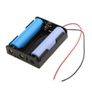 1pcs 3 Slots Plastic 18650 Batteries Storage Case Holder w/Wire Lead Pin A