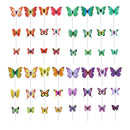 48 Pieces Butterfly Garden Stake Ornaments Patio Decor Butterfly Party Supplies